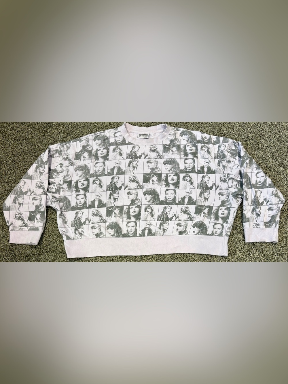 Taylor Swift Eras Tour Cropped Lavender Pullover Lilac Purple AOP Sweatshirt XL
